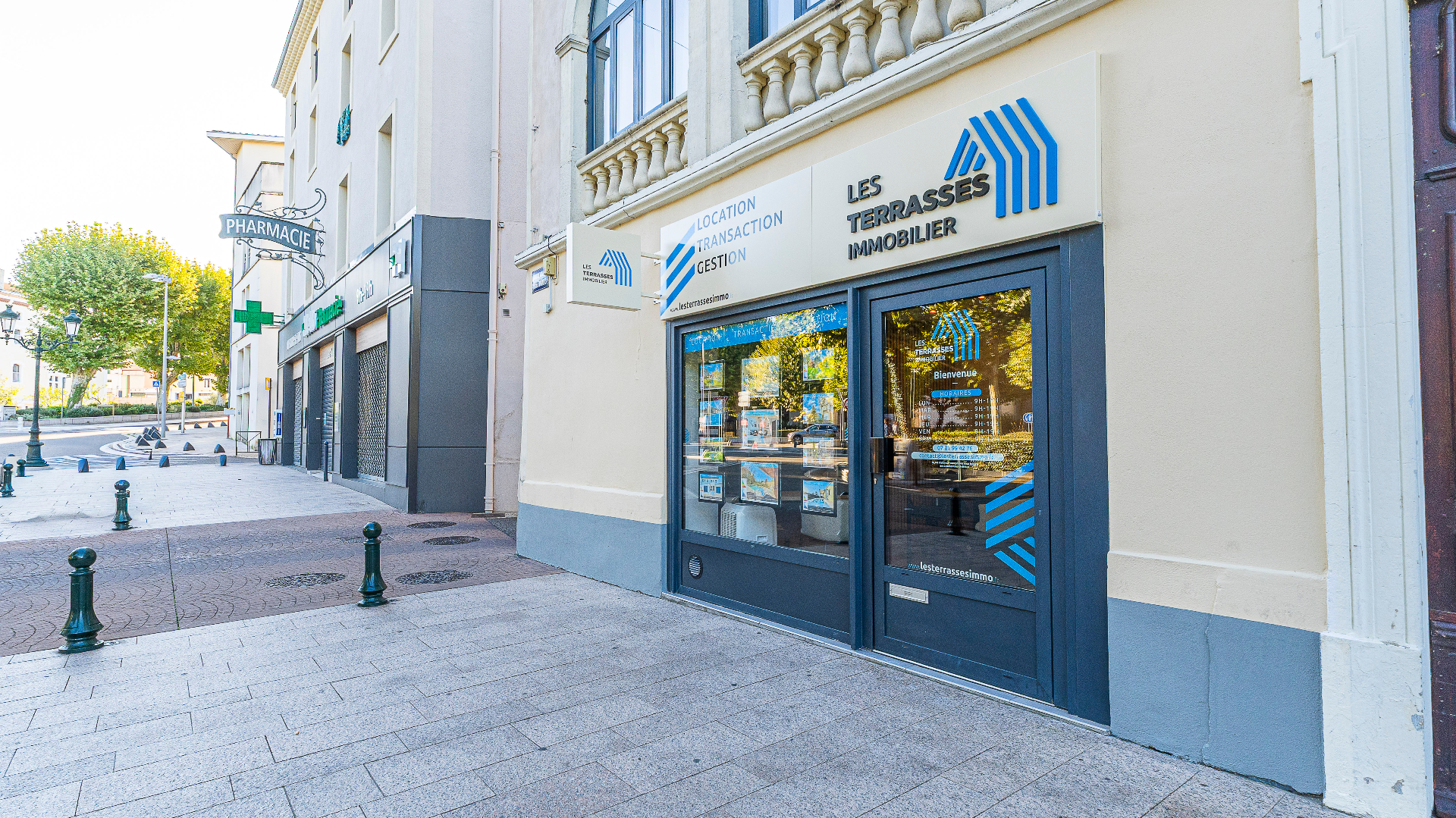 Devanture de l'agence Les Terrasses Immobilier à Montélimar